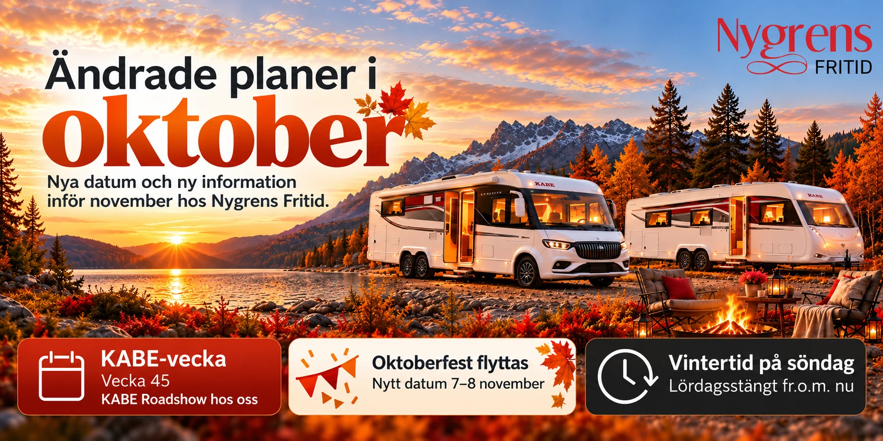 Ändrade planer – men ännu mer att se fram emot!