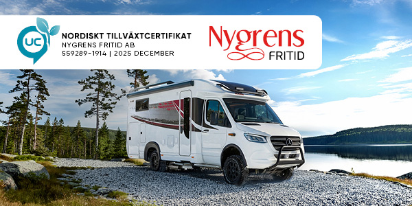 Vi är stolta mottagare av UC Nordiskt Tillväxtcertifikat